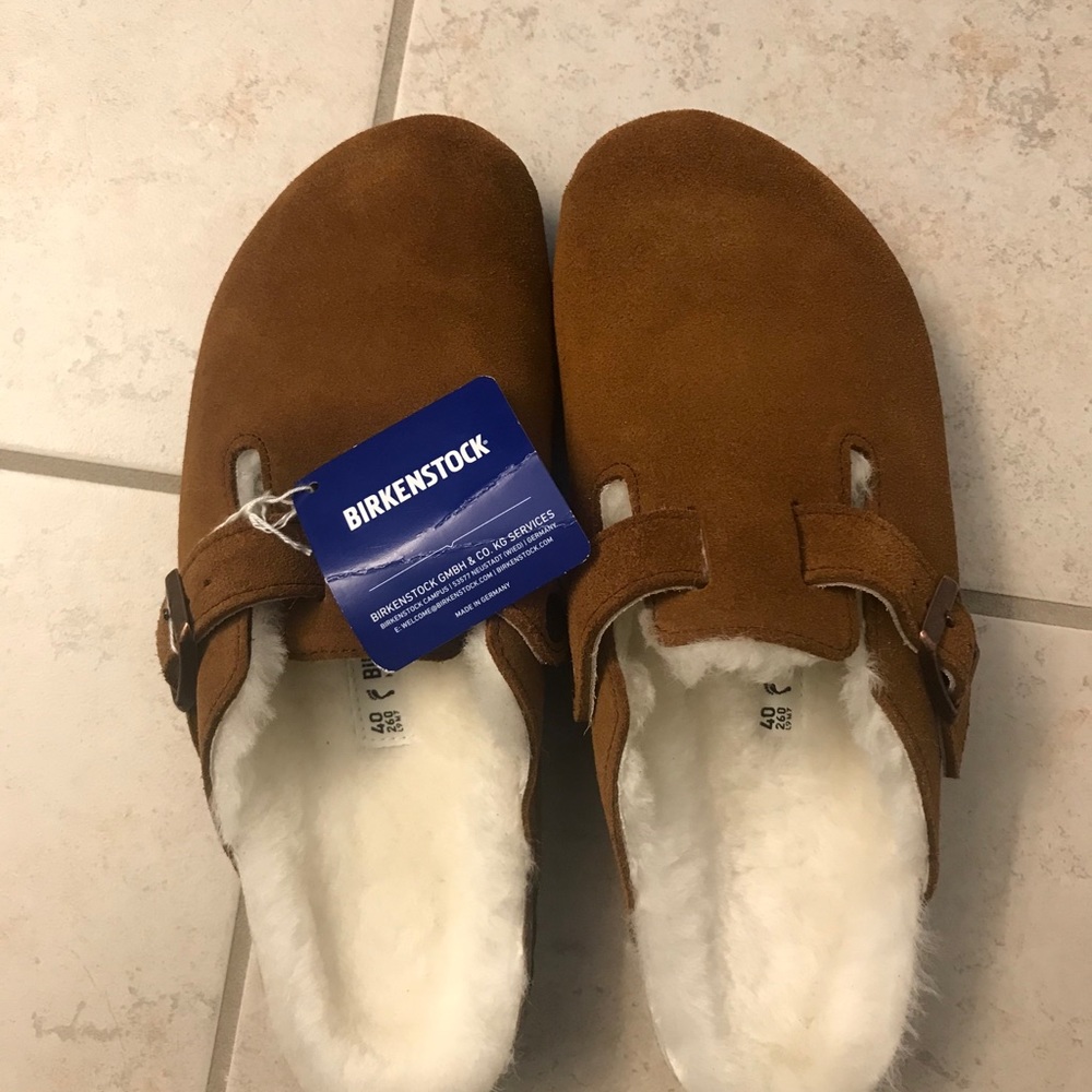 Fur lined Birkenstock size 40